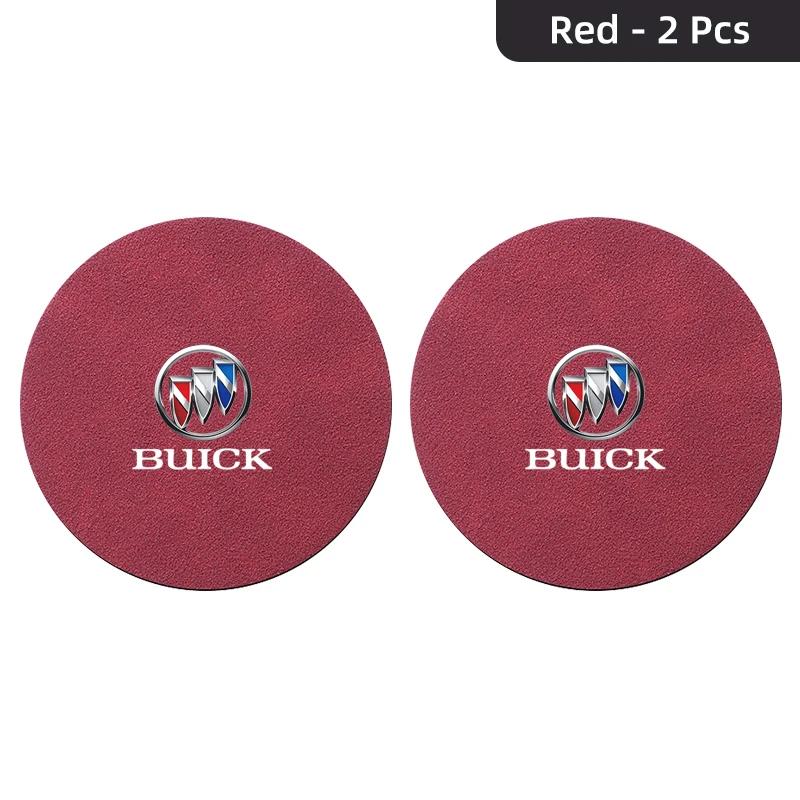 

2pcs Suede Car Coaster Water Cup Drink Holder Anti-Slip Pad For Buick Verano Regal LaCrosse Encore enclave royaum Envista GL8
