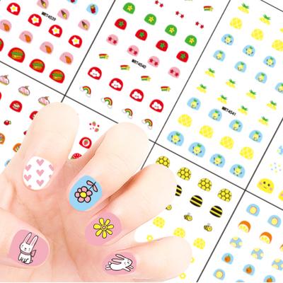 Pegatinas de Uñas para Niños Pegatinas de Arte de Uñas de Piña y Fresa de Dibujos Animados Linda Abeja Pegatinas de Uñas DIY Personalizadas