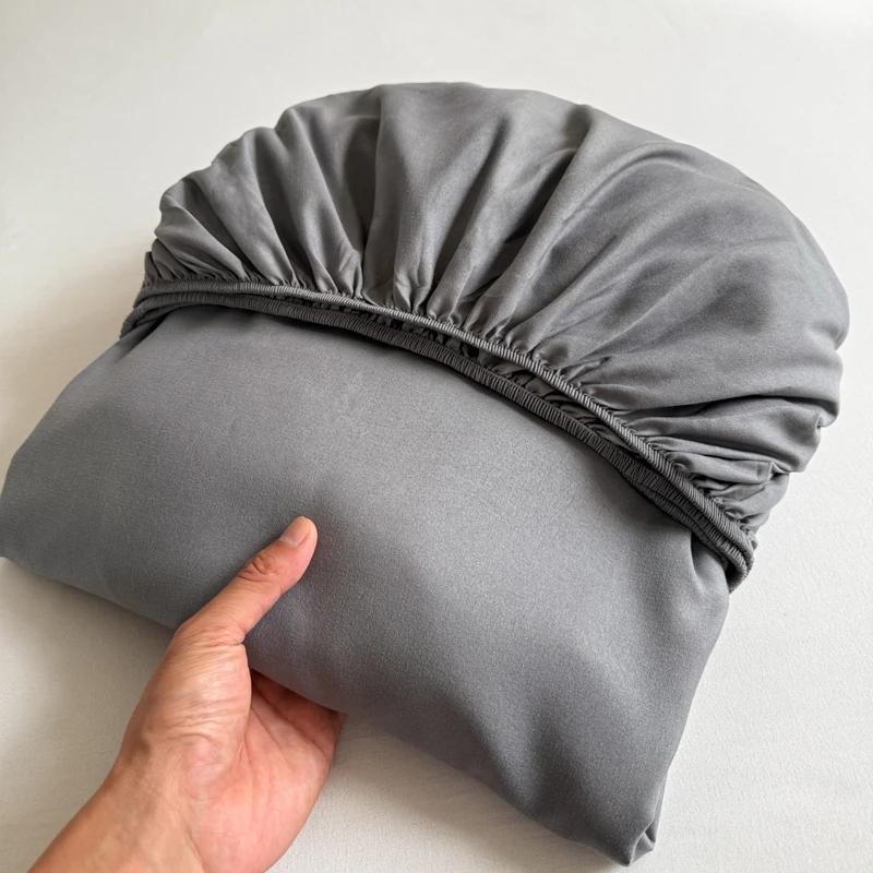 Cotton Fitted Sheet Double Queen King Size Mattress Covers with Elastic Bands 600TC Cotton Fitted Bed Sheet Elastic Band Mattress Cover