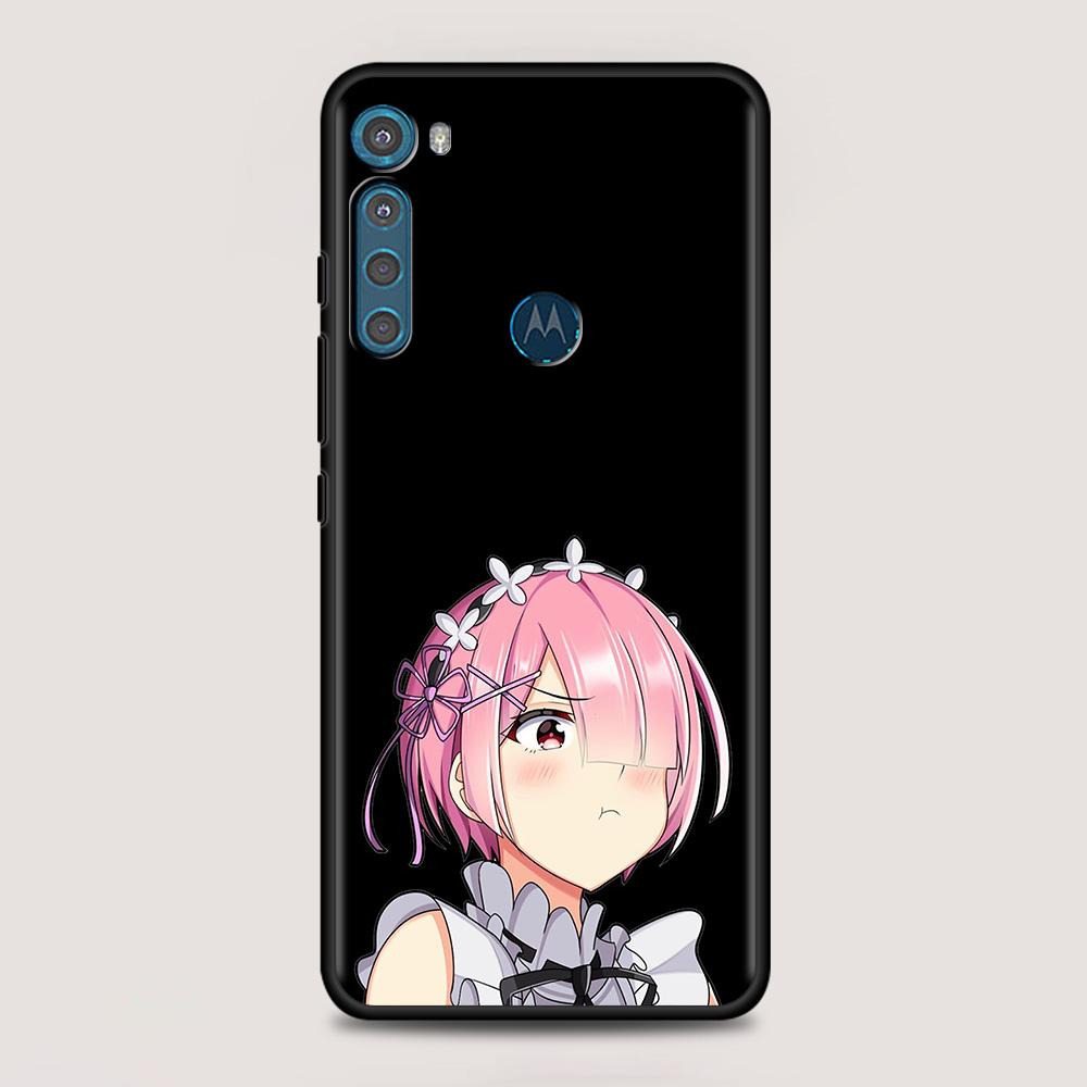 Cartoon Cute Anime Girl Case For MOTO One Fusion Plus G60 G50 G40 G30 G20 G10 G9 G8 Power Lite E6s Edge 20 Pro G Stylus