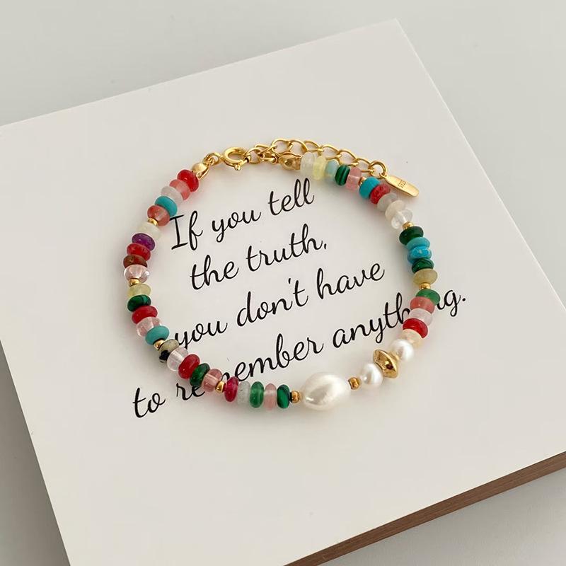 Retro pearl simple temperament bracelet zircon winter niche design bracelet