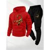 Golden Scorpion Print Men's Hooded Sweatshirt Drawstring Sweatshirt Sweatpants Jogging Pants Soft Casual Street Sports Two Piece Set