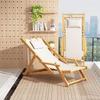 Shengbai Folding Wood & Canvas Lounge Chair