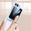 Solid Color Folding With Finger Ring Buckle Case For Samsung Z Flip 6 5 Zflip 5 Z Flip4 Z Flip 3 5G Shockproof Matte Clear Cover