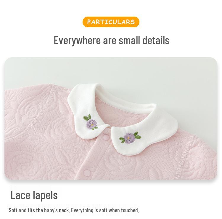 Baby Girl Winter Romper: Warm A-Class Onesie for Crawling, Size 73 (0-1 Year Old)