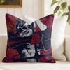 Cartoon Black CClover Cushion Cover Eco Linen Pillow Case DoubleSided Print Breathable Durable Zipper Home Decor Gift