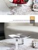 Minimalist Metal Square Fruit Bowl with Crystal Base for Dining or Coffee Tables