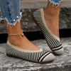 2025 autumn new foreign trade large size flat bottom fly woven single shoes women's old Beijing cloth shoes breathable soft sole casual women's shoes