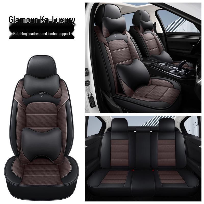 Universal Nappa Leather Car Seat Cover - Four Seasons, Full Coverage