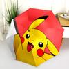 Fantasia Pikachu, ombrello pieghevole automatico, design portatile e pieghevole, 8 stecche, un regalo di Natale o di compleanno.