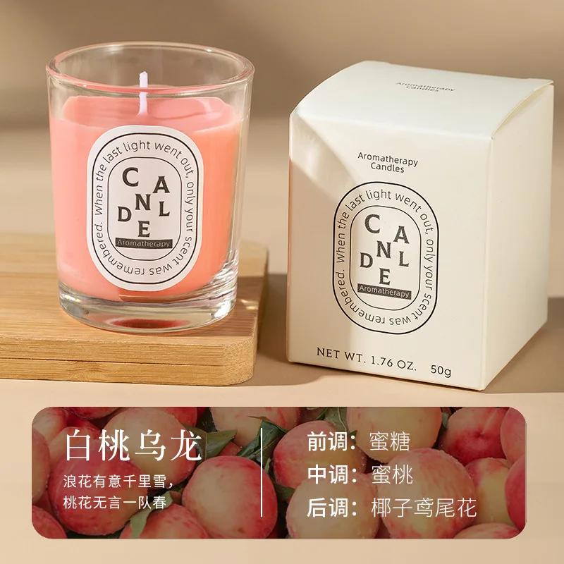 1pcs New Scented Candle Creative Handmade Soybean Wax Essential Oil Smokeless Candle Set Candles Home Decoration