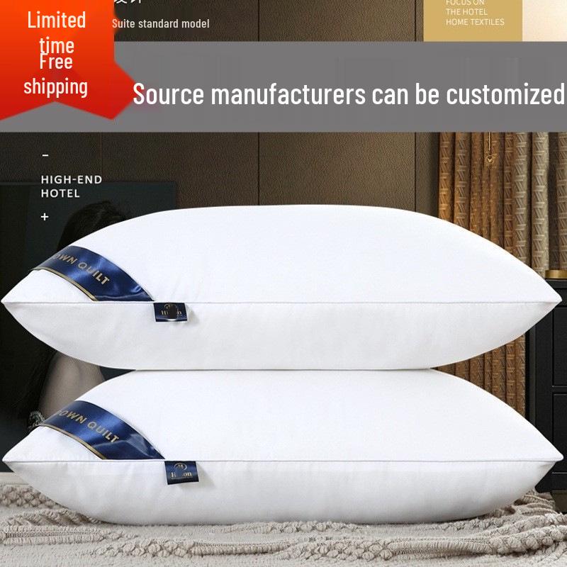 Hilton Five-Star Feather Velvet Pillow for Neck Protection - Perfect for Home or as a Gift