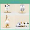 Soft Short Plush Dog Figurine Keychain With Charming Pearl Necklace Design
