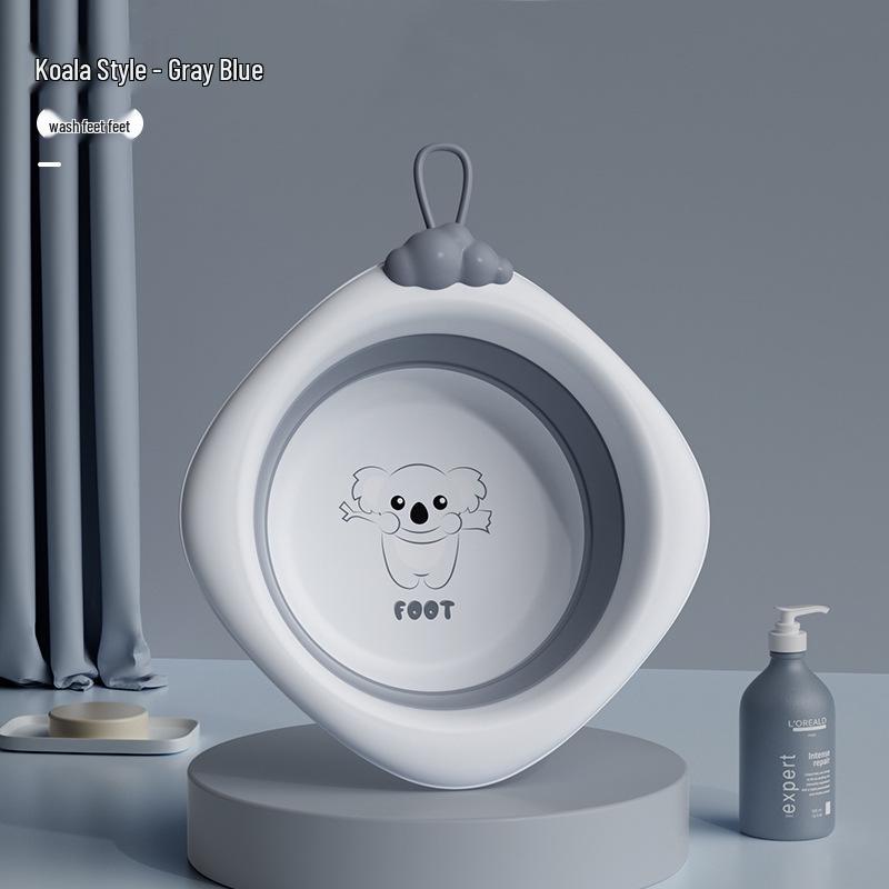 Newborn Portable Foldable Baby Washbasin - Thickened Plastic Infant Basin