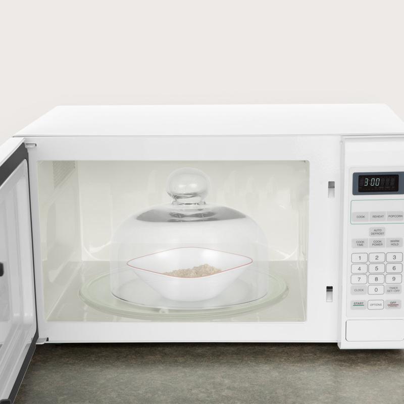 Glass Microwave Splatter Cover 16cm Vented High Temperature Resistant Lid Food Protector Microwave Plate Cover Transparent