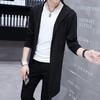 Windbreaker Men's Medium Long Windbreaker Men's Coat Summer Korean Version Sunscreen Men's Thin Style Spring and Autumn