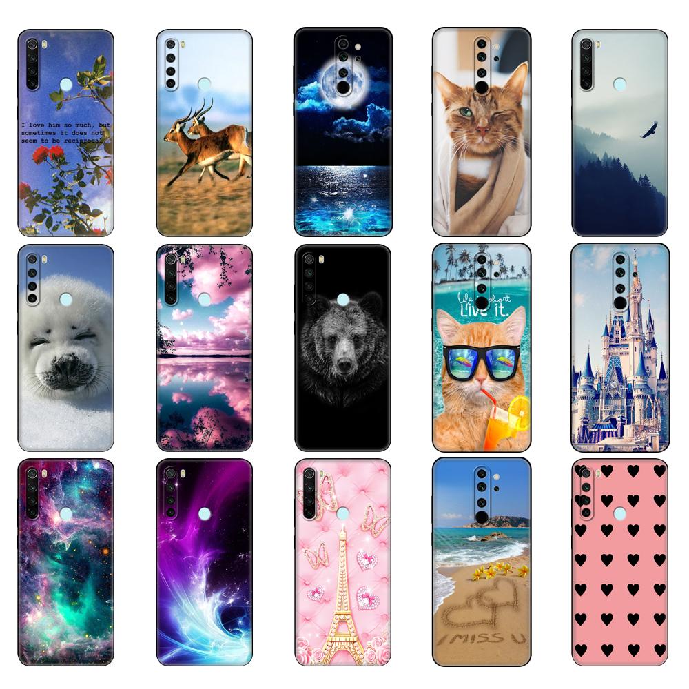 Für xiaomi Redmi Note 8T Hülle, Weiche Silikonhülle für xiaomi Redmi Note 8 Hülle T Fundas auf Redmi NOTE 8 PRO Coque schwarzes TPU-Case