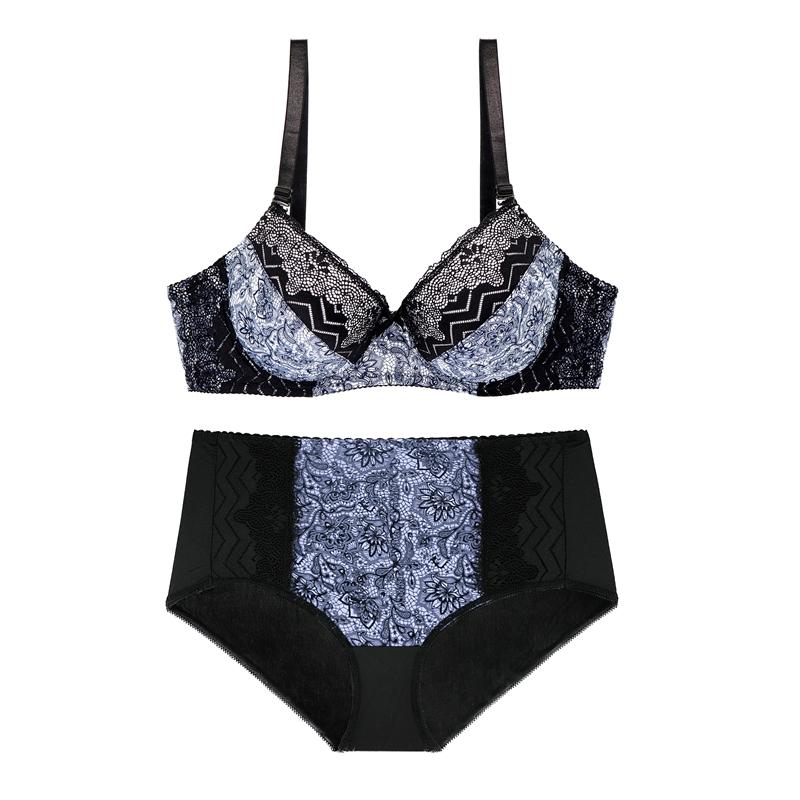 Set Reggiseno Taglie Forti da Donna Sexy Pizzo Spalline Staccabili Reggiseno Confortevole Traspirante 85D - 110D 2041