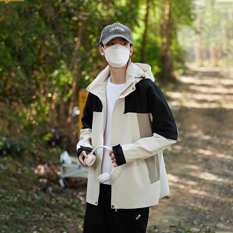 Mountain Splicing Jacket for Men and Women, Outdoor Travel, Mountaineering and Fishing Clothing, Windproof and Waterproof Sports Jacket