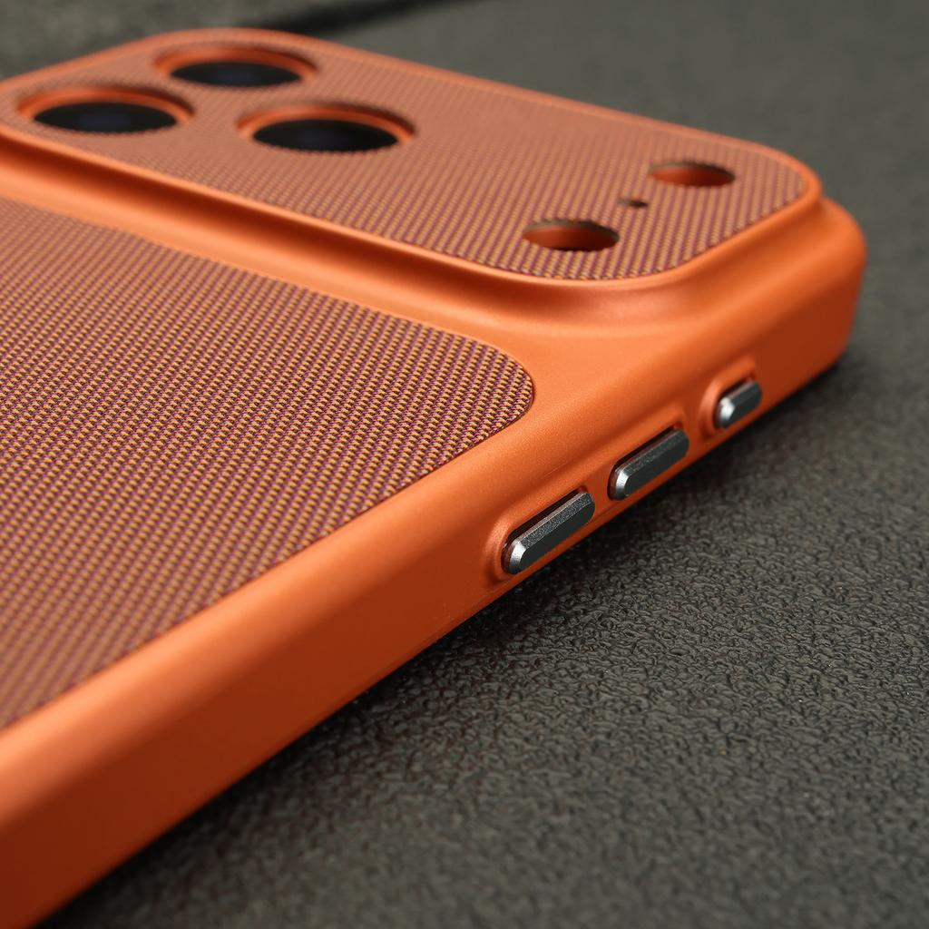 For iPhone 17 Pro Magnetic Case Fabric Texture PC Anti-Scratch Phone Cover Compatible with MagSafe