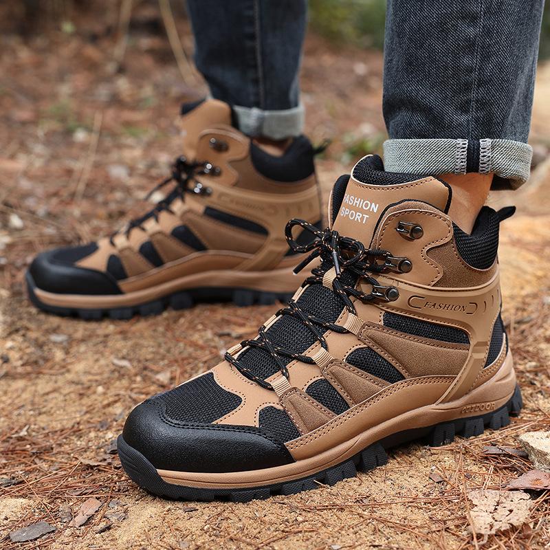 High-top men's shoes new hiking shoes men's hiking shoes outdoor casual shoes breathable fashion sneakers