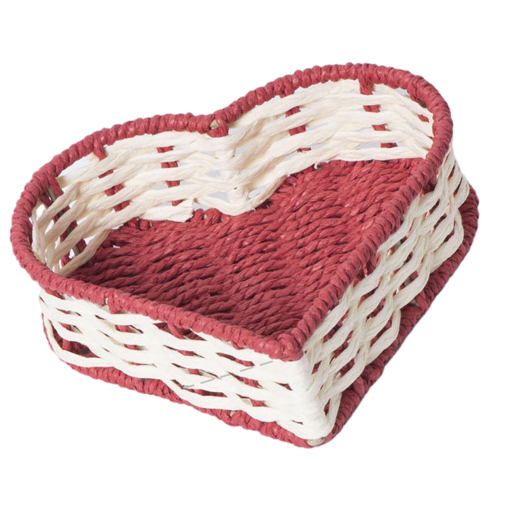 Cesti a Cuore Multiuso Intrecciati a Mano per Pane, Snack, Frutta e Verdura, Organizer, Articoli per l'Organizzazione della Casa