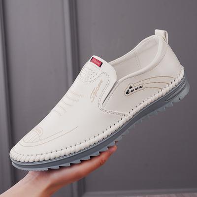 Retro Klassische Slipper Leichte Fahrschuhe Leder Schuhe Nähen Bequem Herren Casual Slip-on Schuh Frühling Sommer