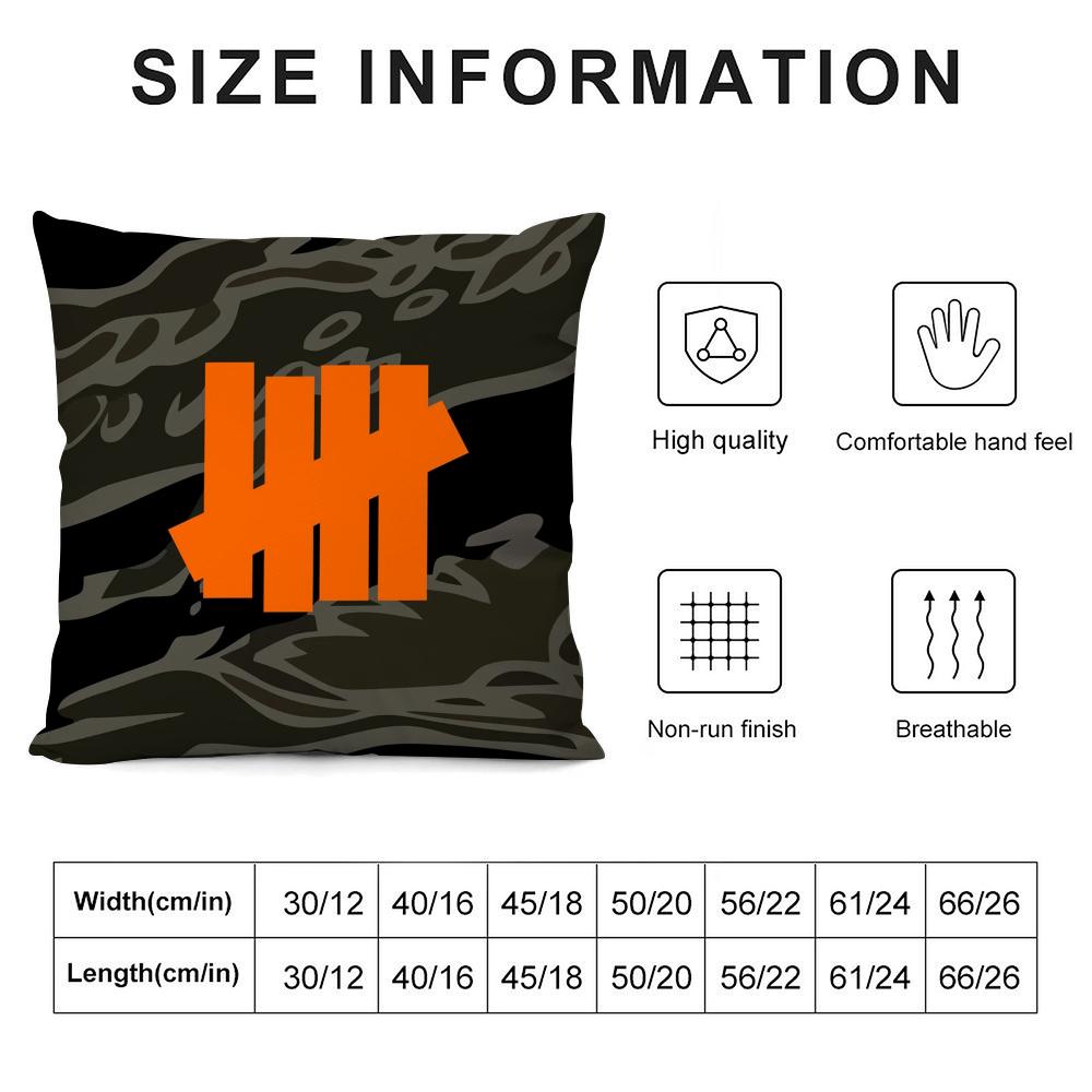 U-Undefeated Trend Cushion Cover Soft Plush Fabric Double-Sided Printed Sofa Cushion Cover For All Seasons Home Decor Gift