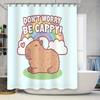 Rideau de douche Capybara Mignon Cadeau Amusant pour Amoureux des Animaux Décor de Salle de Bain Impression Faune Tropicale Esthétique Ferme Moderne Maison
