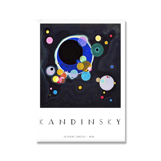 

Известные выставочные принты Василия Кандинского, абстрактная картина на холсте, постеры, музейные настенные художественные картины для гостиной, домашний декор 21*30cm