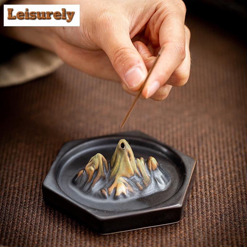 Ink-dyed Mountain Incense Holder Incense Smoke Waterfall Incense Burners Consecrate Censer Tea Items Accessories Ornaments Craft