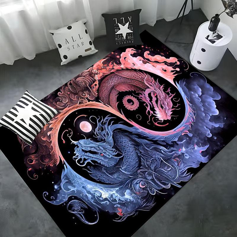 15 Size Tai Chi Bagua Yin Yang Pattern Rug Carpet for Living Room Bathroom Mat Creative Doormat Carpet for Bedroom Home Decor