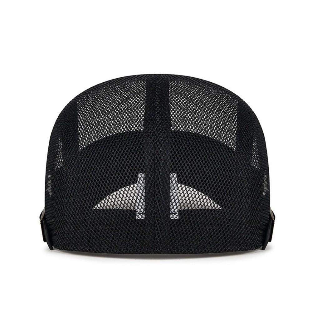 Casual Outdoor Beret Men's Hat Breathable Mesh Newsboy Cap Spring Summer Adjustable Forward Cap Flat Gorras