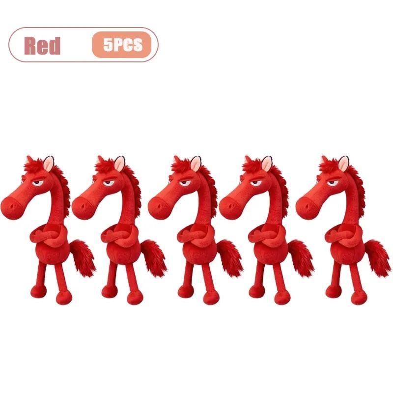 1-10PCS 2026 Year of The Horse Plush Toy Black Pony Mascot Creative Cute Doll Keychain Bag Charm Ornament