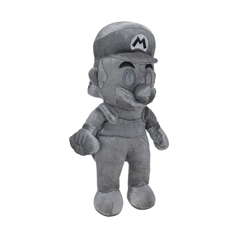 Pelúcia Super Mario 28cm Mario Prata Posição Sentada Mario de Metal Atacado