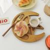 Holz Mond und Sterne Teller Tablett Nachmittagstee Tablett Westliches Sushi Tablett Dessert Obst Mahlzeit Tablett Lebensmittel Tablett Holz Wasserdicht