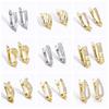 DIY Jewelry Making Earring Multi Styles 18K Gold Plated Natural Shell Earrings Clasps Hooks Earwires Fasteners Accessories