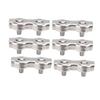6pcs Duplex Wire Rope Clip Cable Clamps Stainless Steel Duplex 2‑Post Cable Clamp for Wire RopeM4