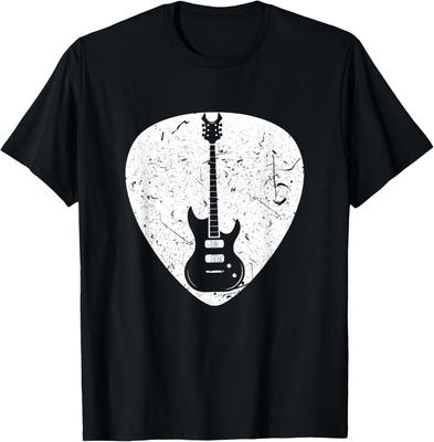 Vintage Guitar Pic Guitarist Music Love Design T-Shirt