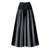 Women's Casual Vintage Loose Fit Patchwork Wide Leg Denim Jeans for Everyday Wear