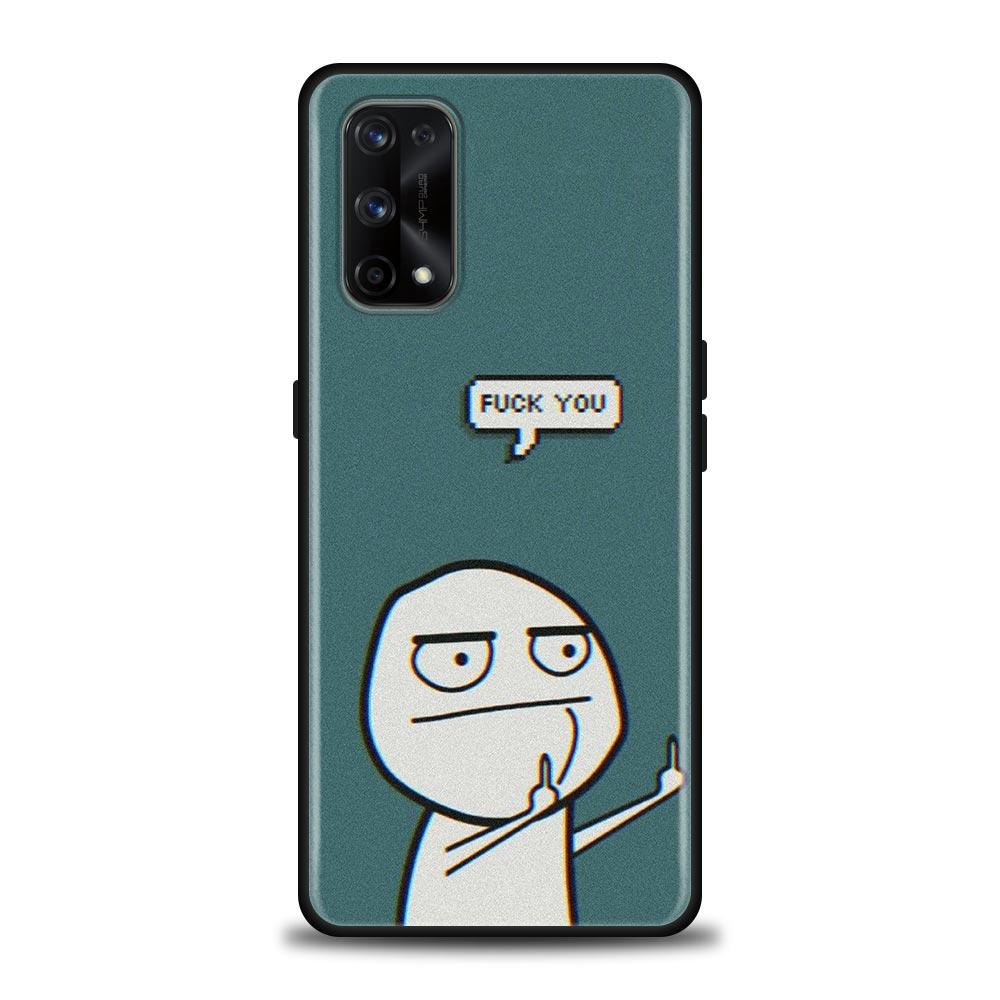 Funny Man Middle Finger Fucek Case For Realme C21Y C21 C25 C20 C15 C12 C11 GT Master Neo Neo2 5G Fundas Capa Silicone Soft Cases