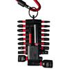 Black S2 Magnetic Sleeve Screwdriver Bit Set with Storage Strip