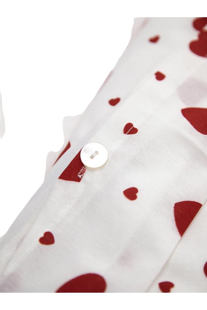 Sada povlečení na dvojitou přikrývku červené srdce bavlna 160x200 cm