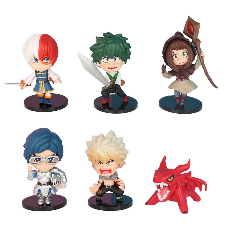 

6 шт. Коллекционные фигурки Кацуки Бакуго Аниме Для Дисплея Игрушка