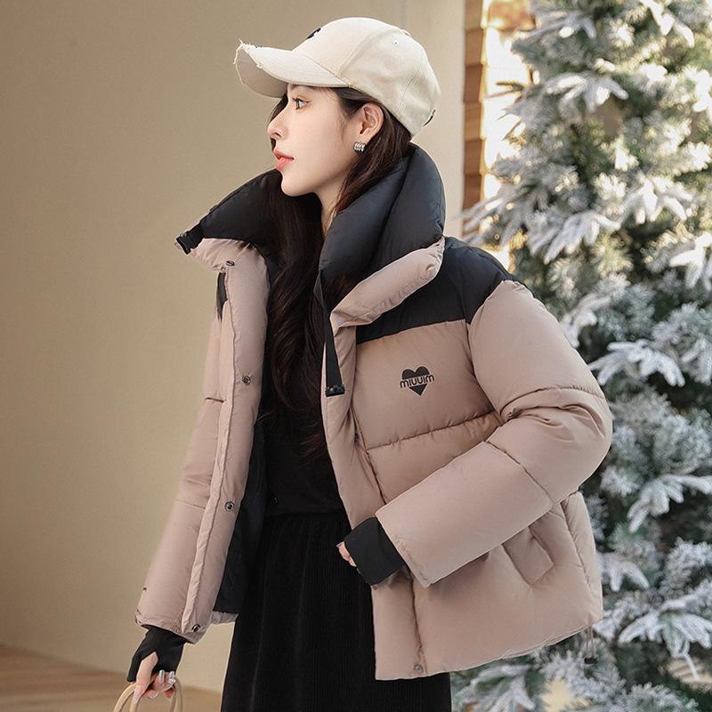 

Short Stand-up Collar Down Cotton-padded Jacket New Thick Bread Clothes Small Foreign-style Cotton-padded Clothes 2XL