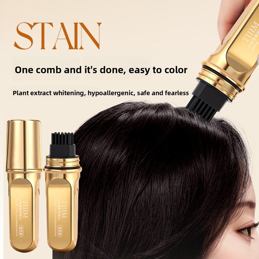 Portable disposable hair dye stick for covering white hair hairline powder multi-functional waterproof non-fading hair care tool no hair damage