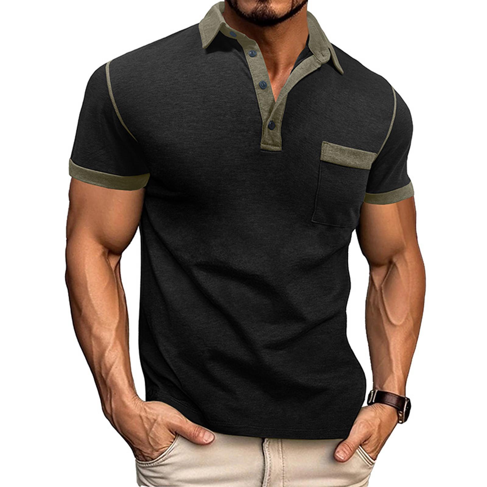 

Чоловіча футболка з короткими рукавами, вулична повсякденна мода XXXL чорний