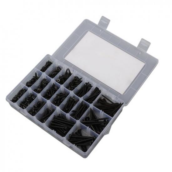 Round Head Truss Head Flat Head Screws Assortment - 485 Pcs #6 #8 #10