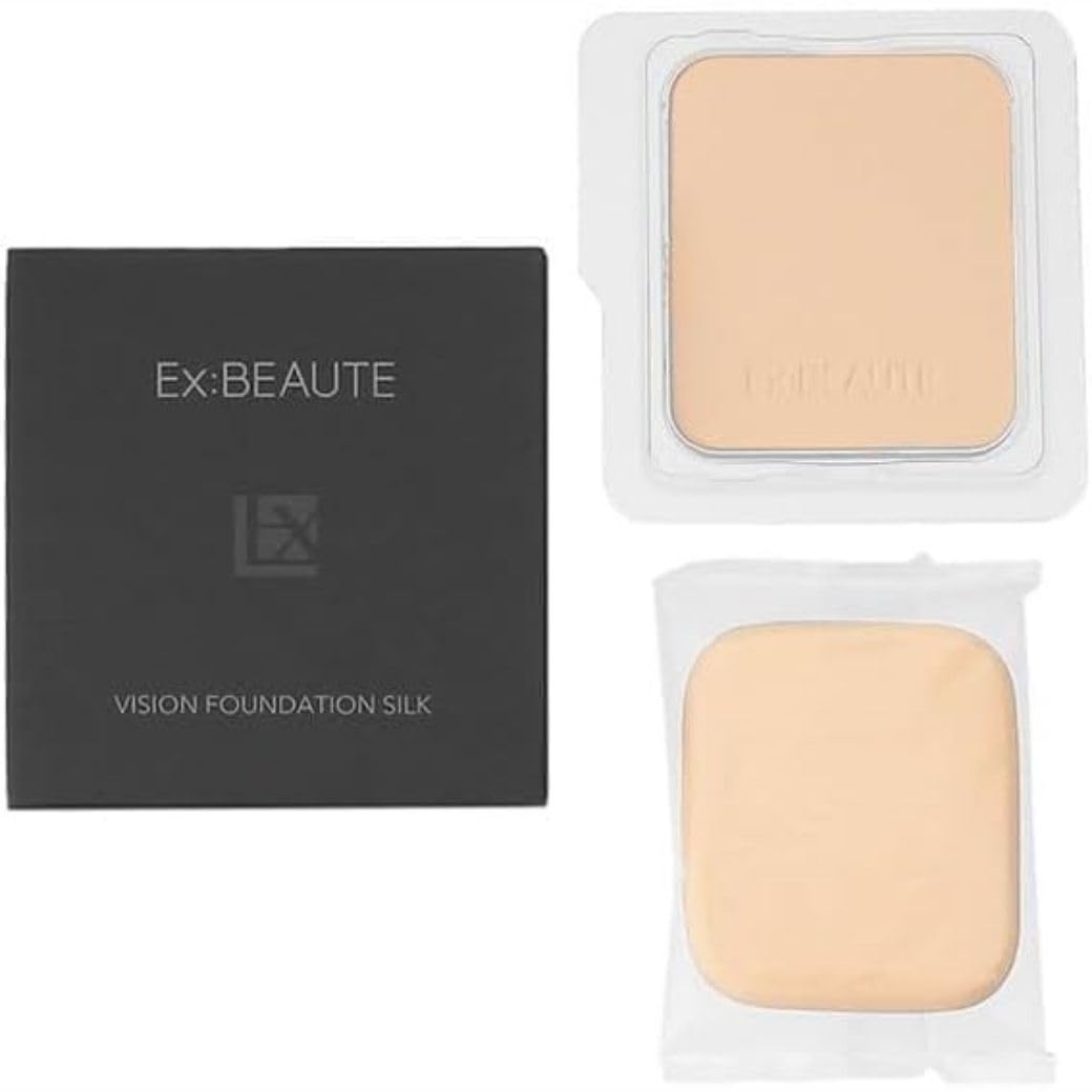 

EX:BEAUT Official Beauty Serum Powder Foundation Vision Foundation Silk Pore Coverage Sweat & Sebum Resistant Long-lasting Made in Japan (Ochre 02