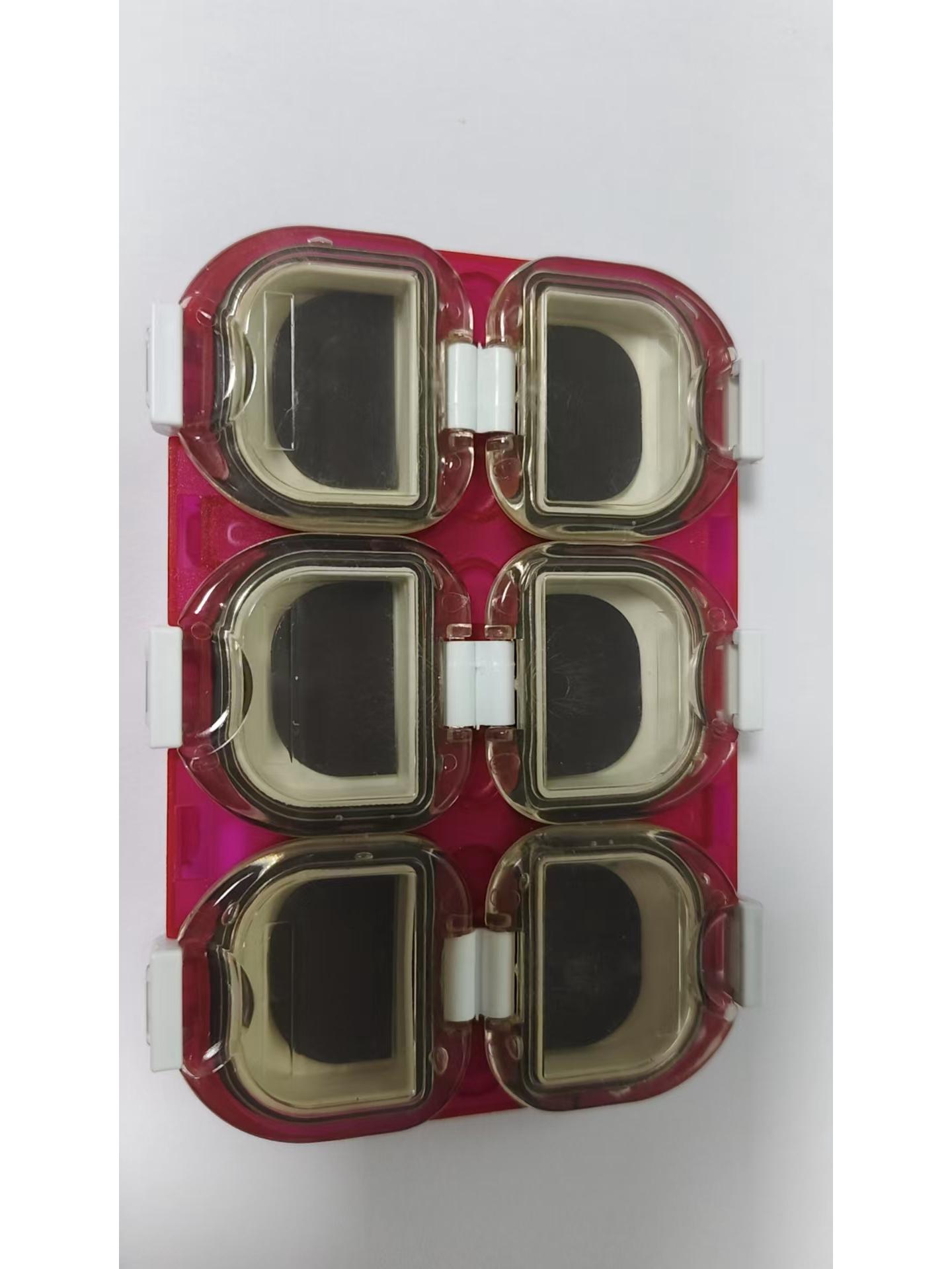

Magnetic Waterproof Fishing Accessory Box with Multicolor Fish Hooks and 6 Compartment Storage
